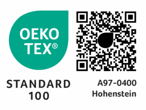 Lattoflex OEKO TEX Standard 100 A97 0400 Green Siegel mit QR-Code