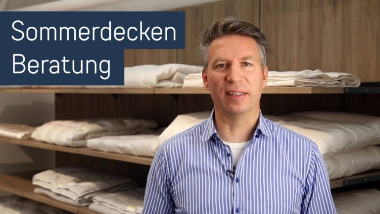 Uli Link von Rüger1881 berät zum Thema Sommerdecken. Weiterentwicklung der Schlafkompetenz.