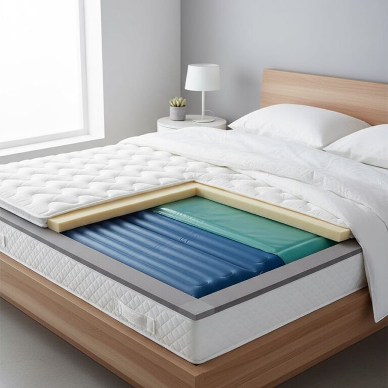 Querschnitt einer Luftkernmatratze.